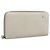 Cartera larga CHANEL de piel Ivory Silver CC Auth bs36634 Plata Crudo