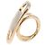 Salvatore Ferragamo Vala Schalring Metall Gold-Ton Auth BA14744A - Ansicht 4