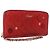 Portafoglio lungo CHANEL Matelasse Camelia in pelle d'agnello rosso e oro CC Auth bs36502 D'oro