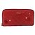 Portafoglio lungo CHANEL Matelasse Camelia in pelle d'agnello rosso e oro CC Auth bs36502 D'oro - vista 13