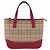 Sac à main BURBERRY Nova Check Canvas Beige Red Auth ka5507 Rouge - vue 13