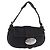 FENDI Schultertasche aus Leder Schwarz Silber Auth 192479A