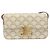 Céline Borsa a tracolla CELINE Triomphe Canvas PVC White Gold Auth 192461SAM Bianco D'oro - vista 13