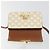 Céline Borsa a tracolla CELINE Triomphe Canvas PVC White Gold Auth 192461SAM Bianco D'oro - vista 19