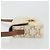 Céline Borsa a tracolla CELINE Triomphe Canvas PVC White Gold Auth 192461SAM Bianco D'oro - vista 4