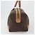 Céline Bolsa Boston CELINE Macadam PVC Couro Marrom Tom Dourado Auth ep15198 - vista 3