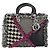Borsa a mano Christian Dior Diorissimo Canvas Black White Auth bs36646V Nero Bianco - vista 13