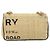 Borsa a tracolla con catena BURBERRY Raffia Beige Gold Auth 193413A D'oro - vista 2