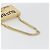 Borsa a tracolla con catena BURBERRY Raffia Beige Gold Auth 193413A D'oro - vista 7