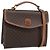 Céline Borsa a mano CELINE Macadam Canvas PVC Leather 2way Brown Gold Auth 195169 Marrone D'oro