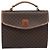 Céline Borsa a mano CELINE Macadam Canvas PVC Leather 2way Brown Gold Auth 195169 Marrone D'oro - vista 13