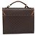 Céline Borsa a mano CELINE Macadam Canvas PVC Leather 2way Brown Gold Auth 195169 Marrone D'oro - vista 2