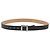LOUIS VUITTON Cintura LV Stamp Belt Leather Black M6896 LV Auth BA14230A Nero