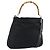 Borsa a mano GUCCI Bamboo Nylon 2way Nero Argento 001 1705 1577 Auth gh2326