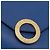 Céline CELINE Circle Schultertasche aus Leder Blau Gold Auth BA14157V Golden - Ansicht 18