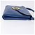 Céline CELINE Circle Schultertasche aus Leder Blau Gold Auth BA14157V Golden - Ansicht 3