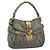 Borsa a tracolla Miu Miu Matelassé in pelle grigia e oro autentica 194661A Marrone D'oro