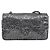 Borsa a tracolla CHANEL Matelasse 25 con catena e paillettes argento CC Auth BA14607SM - vista 13