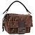 Borsa a tracolla FENDI Zucca Canvas Mamma Baguette Marrone Oro Auth 195343M D'oro