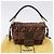 Borsa a tracolla FENDI Zucca Canvas Mamma Baguette Marrone Oro Auth 195343M D'oro - vista 12