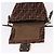 Borsa a tracolla FENDI Zucca Canvas Mamma Baguette Marrone Oro Auth 195343M D'oro - vista 19