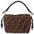Borsa a tracolla FENDI Zucca Canvas Mamma Baguette Marrone Oro Auth 195343M D'oro - vista 2