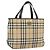 Borsa a mano BURBERRY Nova Check PVC Leather Beige Auth BA14734A