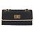 Borsa a tracolla CHANEL Chain Matelasse 2.55 Lamb Skin Black Gold CC Auth 194876V Nero D'oro - vista 13