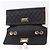 Borsa a tracolla CHANEL Chain Matelasse 2.55 Lamb Skin Black Gold CC Auth 194876V Nero D'oro - vista 18