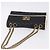 Borsa a tracolla CHANEL Chain Matelasse 2.55 Lamb Skin Black Gold CC Auth 194876V Nero D'oro - vista 6