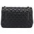 Borsa a tracolla CHANEL Matelasse 30 in pelle d'agnello con catena, oro e nero, CC Auth 194866SM D'oro - vista 2