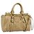 Borsa a mano Miu Miu in pelle 2way Beige Gold Auth 194762M D'oro