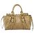 Borsa a mano Miu Miu in pelle 2way Beige Gold Auth 194762M D'oro - vista 2