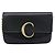 Chloé Borsa a tracolla con catena Chloe in pelle nera e oro Auth gh2335A Nero - vista 13