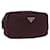 Pouch PRADA Nylon Bordeaux Silver Auth 192546A Argento Bordò