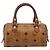 Bolso de mano MCM Vicetos Logogram PVC Leather 2way White Gold Auth 195202 Blanco Dorado - vista 2