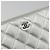 Cartera larga CHANEL Matelasse de piel de cordero Silver CC Auth 193392A Plata - vista 17