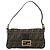 Borsa a tracolla FENDI Zucca Canvas Mamma Baguette Marrone Nero Auth 193422V - vista 13