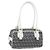 FENDI Zucchino Canvas Handtasche Navy Silver Auth 193898A Silber Marineblau