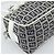 FENDI Zucchino Canvas Handtasche Navy Silver Auth 193898A Silber Marineblau - Ansicht 15