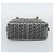 FENDI Zucchino Canvas Handtasche Navy Silver Auth 193898A Silber Marineblau - Ansicht 5
