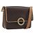 Céline Borsa a tracolla circolare CELINE Macadam Canvas PVC Pelle Marrone Oro Auth 194756 D'oro