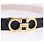 Cintura Salvatore Ferragamo Gancini in pelle nera e oro Auth BA14708A Nero - vista 5