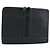 BURBERRY Cartella Leather Black Silver Auth bs36590 Nero Argento