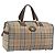 Borsa Boston Burberrys Nova Check Canvas Beige Gold Auth 191914 D'oro