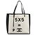 Borsa Tote CHANEL Let's Lemon Canvas Beige Silver CC Auth 193780V Argento - vista 13