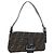 Borsa a Tracolla FENDI Zucca Canvas Mamma Baguette Marrone Nero Auth 192459M