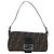 Borsa a Tracolla FENDI Zucca Canvas Mamma Baguette Marrone Nero Auth 192459M - vista 13