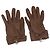 GUCCI Handschuhe Leder Braun Auth 191970V