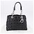 Borsa a catena Lady Dior Christian Dior in pelle verniciata nera e argento Auth BA14101V Nero - vista 12